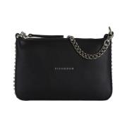 Zwarte Leren Crossbody Tas Richmond , Black , Dames