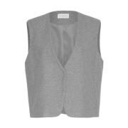 Rikkelisa Vest 18750 - Stijlvolle Gilet Moss Copenhagen , Gray , Dames