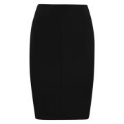 Zwarte Stretch Katoenen Midi Rok Patrizia Pepe , Black , Dames