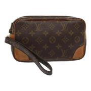 Pre-owned Canvas clutches Louis Vuitton Vintage , Brown , Dames