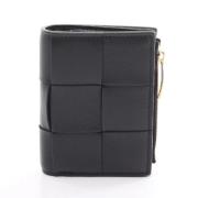 Pre-owned Leather wallets Bottega Veneta Vintage , Black , Dames