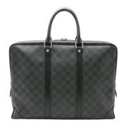 Pre-owned Canvas briefcases Louis Vuitton Vintage , Black , Dames