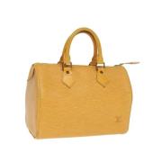 Pre-owned Leather handbags Louis Vuitton Vintage , Yellow , Dames