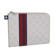 Pre-owned Canvas clutches Louis Vuitton Vintage , White , Dames