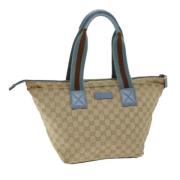 Pre-owned Canvas gucci-bags Gucci Vintage , Beige , Dames