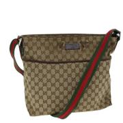 Pre-owned Canvas gucci-bags Gucci Vintage , Beige , Dames