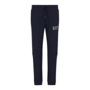 Blauwe Logo Sweatpants 100% Katoen Materiaal Emporio Armani EA7 , Blue...