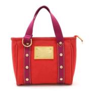 Pre-owned Canvas totes Louis Vuitton Vintage , Red , Dames