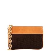 Pre-owned Suede pouches Celine Vintage , Brown , Dames