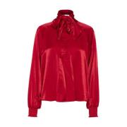 Estelle Lange Mouw Blouse My Essential Wardrobe , Red , Dames