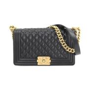 Pre-owned Leather chanel-bags Chanel Vintage , Black , Dames