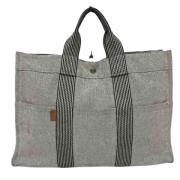 Pre-owned Canvas totes Hermès Vintage , Gray , Dames