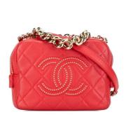 Pre-owned Leather chanel-bags Chanel Vintage , Red , Dames