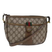 Pre-owned Canvas shoulder-bags Gucci Vintage , Beige , Dames