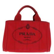 Pre-owned Canvas totes Prada Vintage , Red , Dames