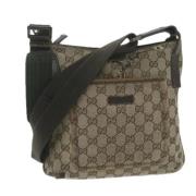 Pre-owned Canvas gucci-bags Gucci Vintage , Beige , Dames