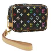 Pre-owned Canvas pouches Louis Vuitton Vintage , Black , Dames