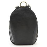 Pre-owned Leather backpacks Louis Vuitton Vintage , Black , Dames