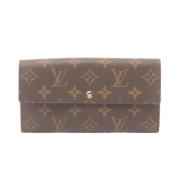 Pre-owned Leather wallets Louis Vuitton Vintage , Brown , Dames