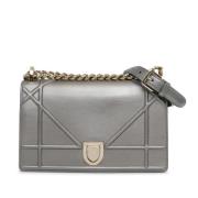 Pre-owned Leather crossbody-bags Dior Vintage , Gray , Dames