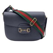 Pre-owned Leather gucci-bags Gucci Vintage , Blue , Dames