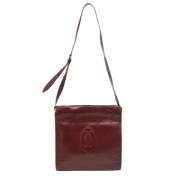 Pre-owned Leather shoulder-bags Cartier Vintage , Red , Dames