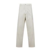 Off White Katoenen Canvas Broek Moncler , White , Heren