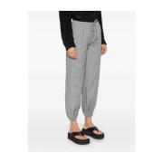 Grijze Broek met Elastische Tailleband Twinset , Gray , Dames