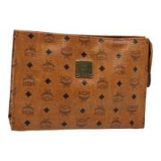 Pre-owned Leather clutches MCM Pre-owned , Brown , Dames