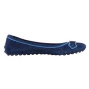 Pre-owned Suede flats Louis Vuitton Vintage , Blue , Dames