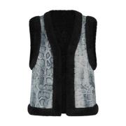 Teddy Grey Snake Vest Tramontana , Gray , Dames