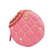 Pre-owned Leather chanel-bags Chanel Vintage , Pink , Dames