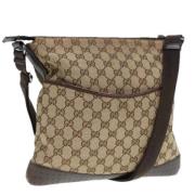 Pre-owned Canvas gucci-bags Gucci Vintage , Beige , Dames