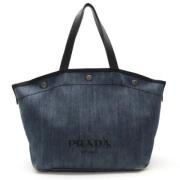 Pre-owned Denim totes Prada Vintage , Blue , Dames