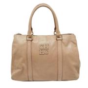 Pre-owned Leather handbags Carolina Herrera Pre-owned , Beige , Dames