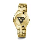 Dames Armbandhorloge TRI Plaque goud 34 mm Gw0675L2 Guess , Yellow , D...