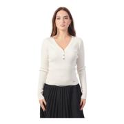 Witte V-hals Cardigan Sweater Guess , White , Dames