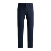 Blauwe Chino Broek Slim Fit Elastisch Hugo Boss , Blue , Heren