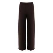 Donkerbruine wollen gebreide broek Max Mara , Brown , Dames