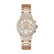 Dames Armbandhorloge Moonlight roségoud 36 mm Guess , Yellow , Dames