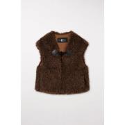 Nepbont Vest met Decoratieve Sluiting Luisa Cerano , Brown , Dames