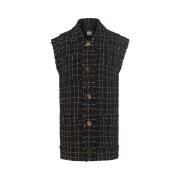 Tweedvest met geruite afwerking Riani , Black , Dames