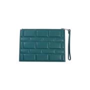 Pre-owned Leather clutches Bottega Veneta Vintage , Green , Dames