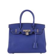 Pre-owned Canvas handbags Hermès Vintage , Blue , Dames