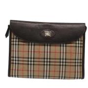 Pre-owned Canvas clutches Burberry Vintage , Beige , Dames