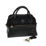 Pre-owned Leather handbags Valentino Vintage , Black , Dames