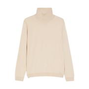 Zijde/Wol Polo Sweater Kiku Stijl Max Mara Weekend , Beige , Dames