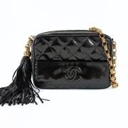 Pre-owned Leather crossbody-bags Chanel Vintage , Black , Dames