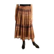 Geometrische Oker Midi Rok Mes Demoiselles , Yellow , Dames