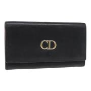 Pre-owned Leather wallets Dior Vintage , Black , Dames